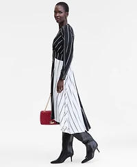 I.n.c. International Concepts Women's Multi-Stripe Surplice-Neck Midi Dress, Macy's Exclusive