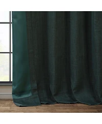 Half Price Drapes Textured Faux Linen Room Darkening Curtain
