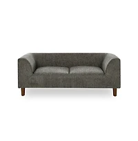 Aostirmotor Dark Gray Pet Sofa with Backrest and Armrests Suitable for Small and Medium dogs