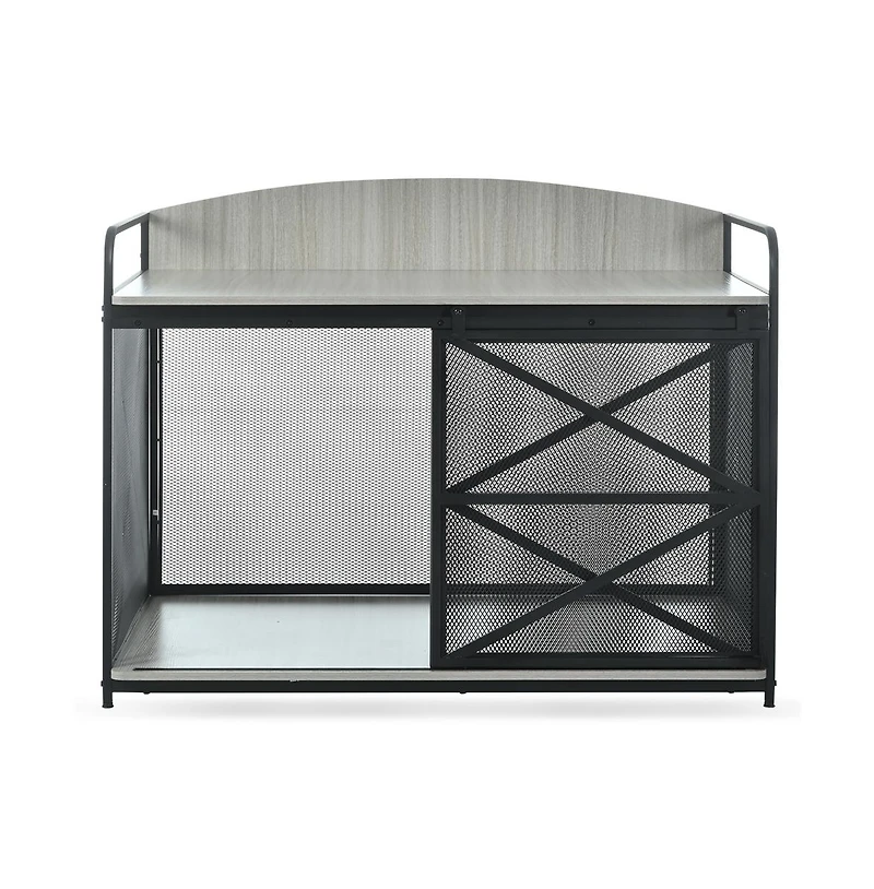 Aostirmotor 43 in. Heavy Duty Wooden Large Dog Crate Dog Kennel for Large Medium Dog