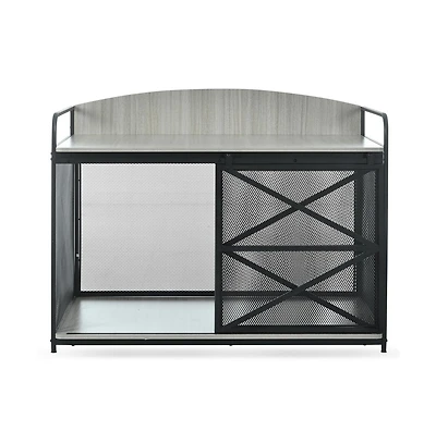 Aostirmotor 43 in. Heavy Duty Wooden Large Dog Crate Dog Kennel for Large Medium Dog