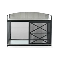 Aostirmotor 43 in. Heavy Duty Wooden Large Dog Crate Dog Kennel for Large Medium Dog