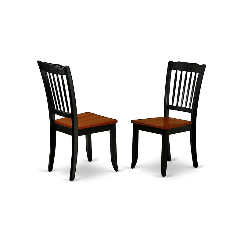 East West Furniture Dining Room Set Black & Cherry
