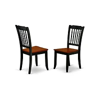 East West Furniture Dining Room Set Black & Cherry
