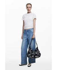 Desigual Women's Medium newspaper shoulder bag