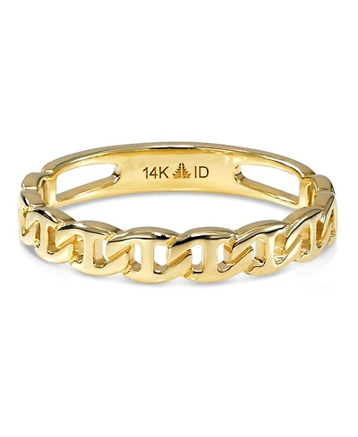 Devata Valentino Link Ring in 14K Gold, Size 7, approx. 2.1 grams
