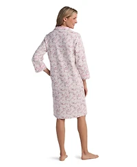 Miss Elaine Women's Long Sleeve Printed Zip Robe
