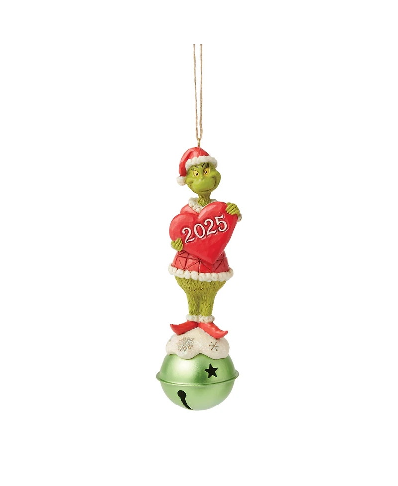 Jim Shore Grinch on Bell Dated 2025 Ornament
