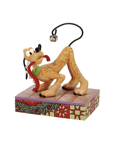 Jim Shore Pluto Christmas Bell on Tail Figurine