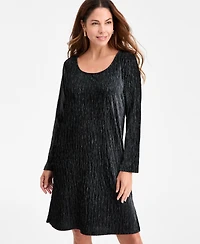 Jm Collection Women's Pleated Velvet Dress, Macy's Exclusive