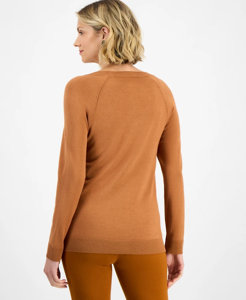 Jm Collection Women's Button-Trim Sweater, Macy's Exclusive