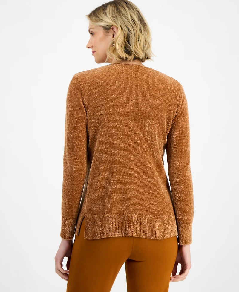 Jm Collection Women's Cowl-Neck Chenille Sweater, Macy's Exclusive