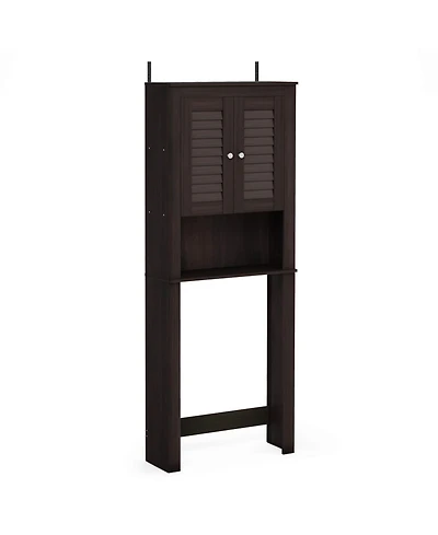 Homlux Indo Louver Door Bath Cabinet, Espresso