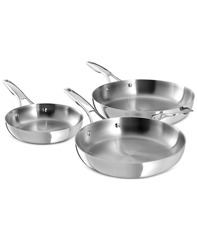 Calphalon Premier Stainless Steel 3-Piece Fry Pan Set