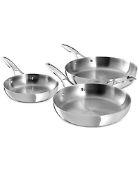 Calphalon Premier Stainless Steel 3-Piece Fry Pan Set