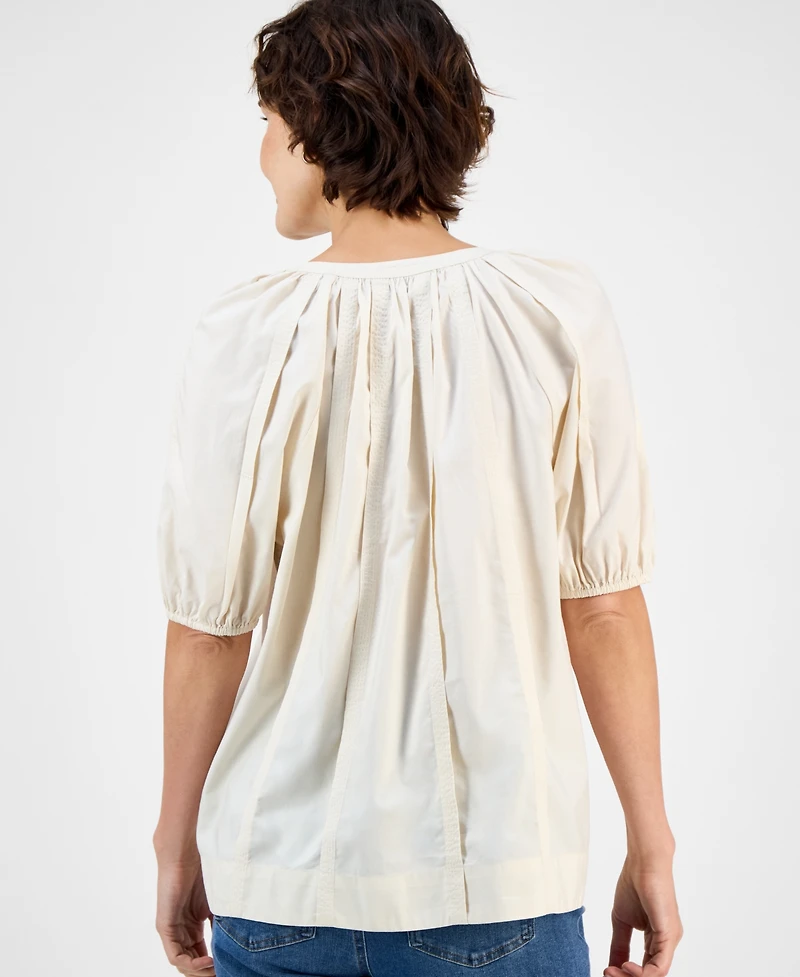 Style & Co Women's Split-Neck Raglan-Sleeve Blouse, Macy's Exclusive