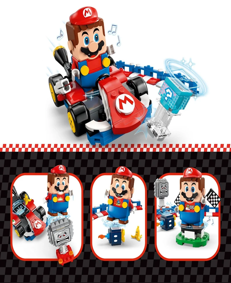 Lego Super Mario Mario Kart Interactive Lego Mario Standard Kart 72043 Toy Building Set, 278 Pieces