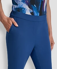 Dkny Petite Flat Front Elastic Back Pants