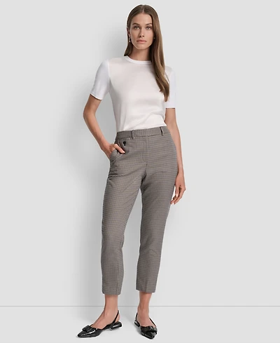 Dkny Petite Houndstooth Ankle Pants