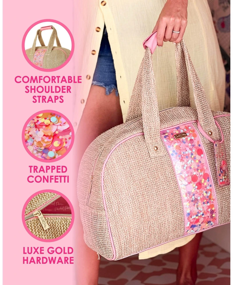Packed Party Woven Weekender Tote Bag
