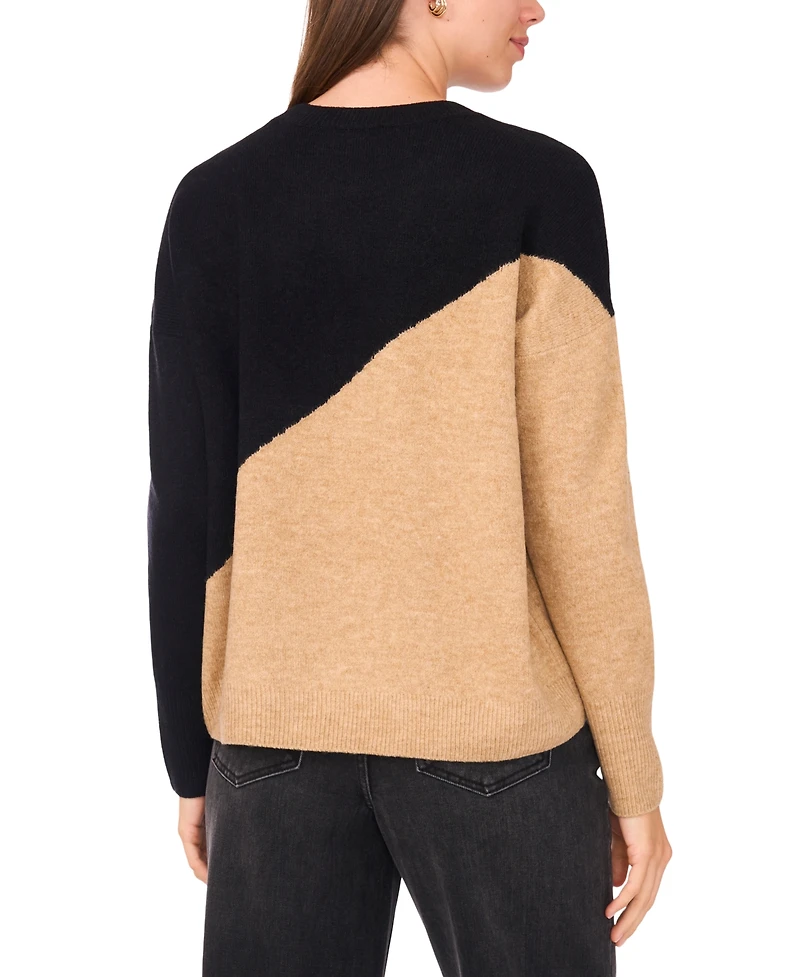 Sam & Jess Women's Vertical Colorblock Sweater