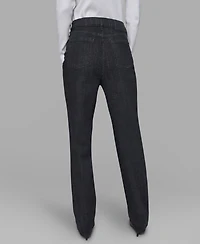 Karl Lagerfeld Paris Women's Rhinestone-Stripe Straight-Leg Jeans