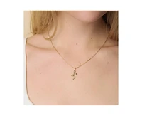 Little Sky Stone 14K Gold Plated Snake Charm Necklace