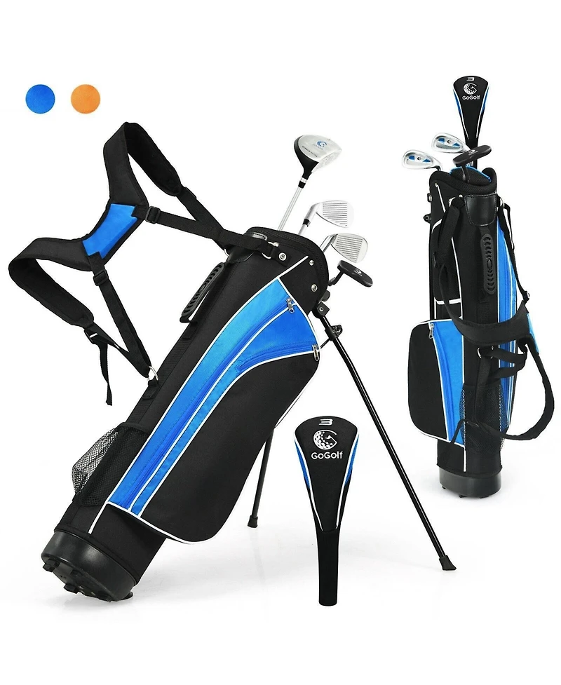 Akiudex Kids' Golf Club Set with Stand Bag and 4 Clubs