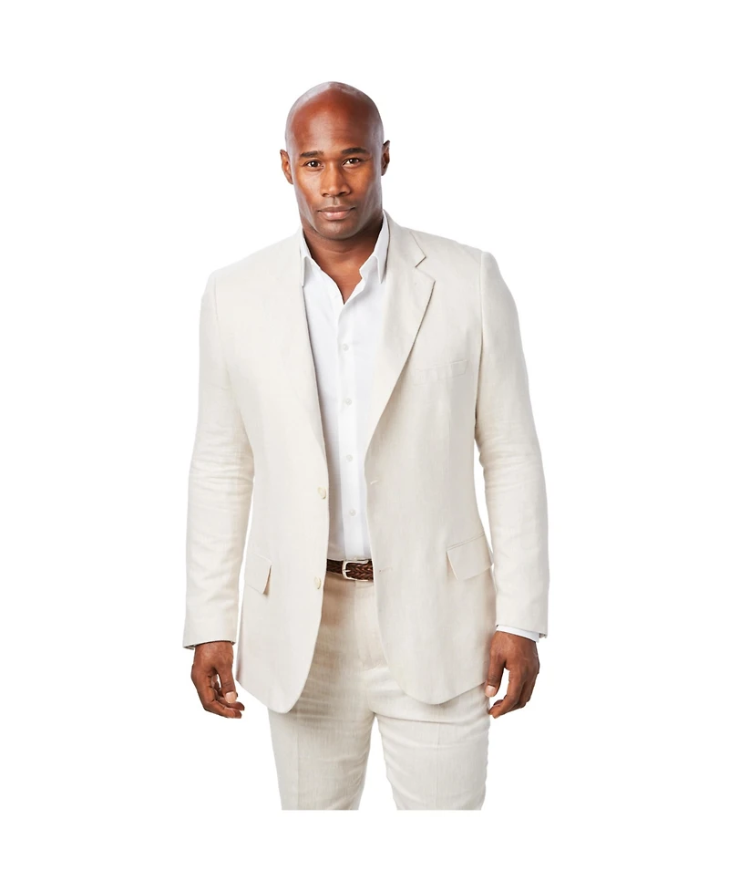 KingSize Men's Big & Tall Ks Island Linen Blend Two-Button Suit Jacket