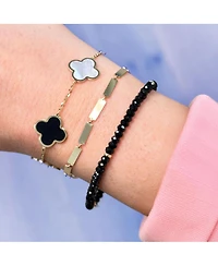 The Lovery Black Spinel Bead Bracelet 14K Gold
