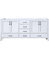 Vanirror 72 Inch Double Bathroom Vanity in White - Freestanding Bath Vanity Cabinet with 2 Drawers, No Top