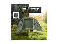 Akiudex 1-Person Camping Tent with Elevated Cot and Carrying Bag