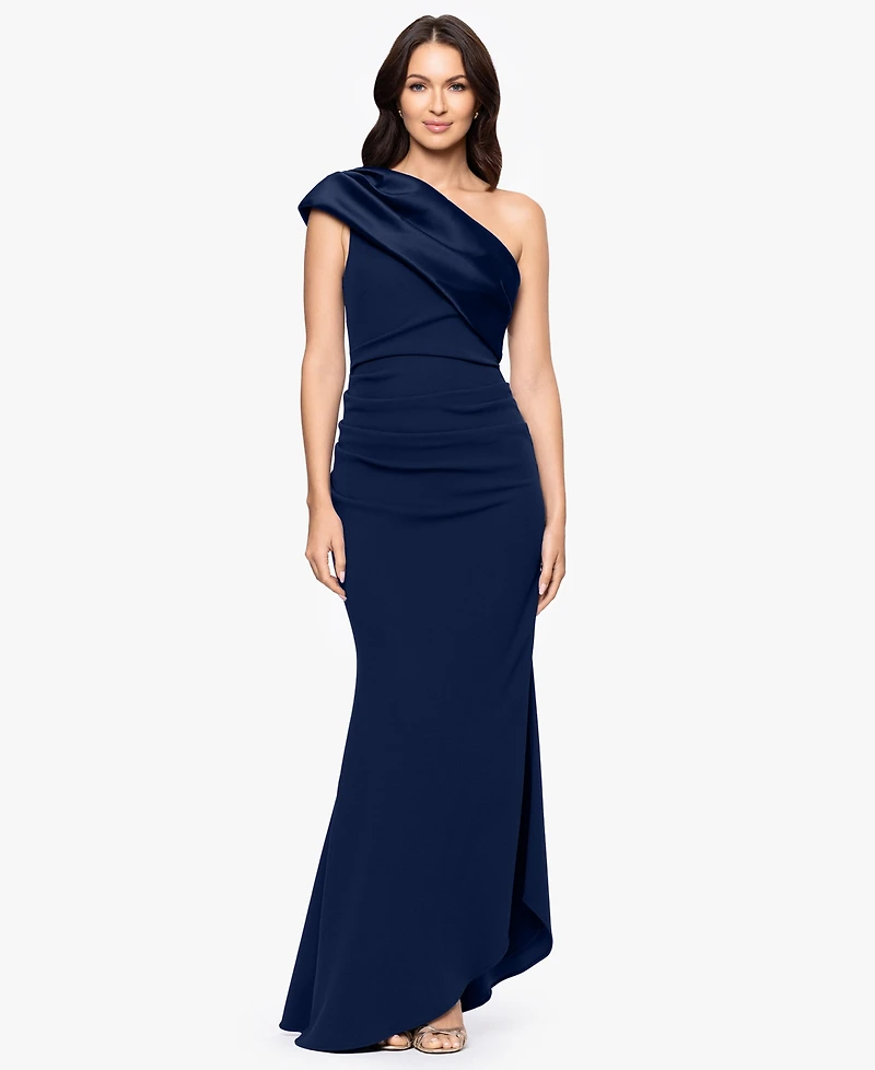 Betsy & Adam Petite One-Shoulder Dress