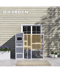 PawHut Large Catio Outdoor Cat Enclosure for 2-3 Cats 76" x 36" x 68"