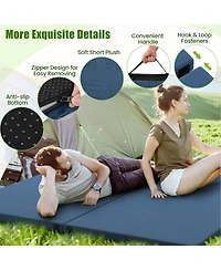 Akiudex Portable Memory Foam Camping Mattress with Plush Cover and Carry Bag