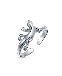 Bling Jewelry Set of 2 Garden Reptile Snake and Geko Lizard Midi Toe Ring Sterling Silver