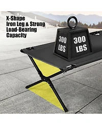 Akiudex Folding Camping Cot with Metal Frame and Carry Bag