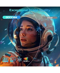 Elephas 4K Smart Projector with WiFi and Bluetooth, Portable Projector with Netflix / Prime Video / YouTube Built-in, Dolby Sound for Indoor/Outdoor