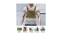 Tactical Chest Pack Running Bag: Outdoor Sports Lightweight Water Resistant - Hiking Edc Vest Rig Pack Men Women(Tactical Brown)