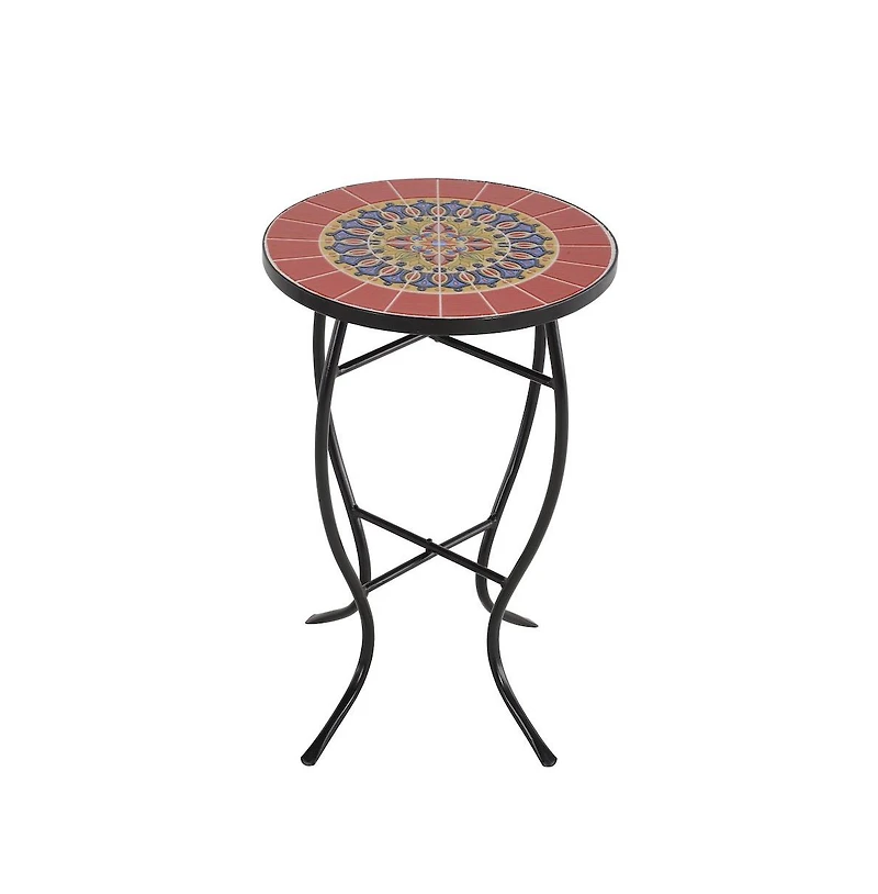 Jiallo Mosaic Sunflower Accent Table