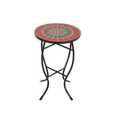 Jiallo Mosaic Sunflower Accent Table