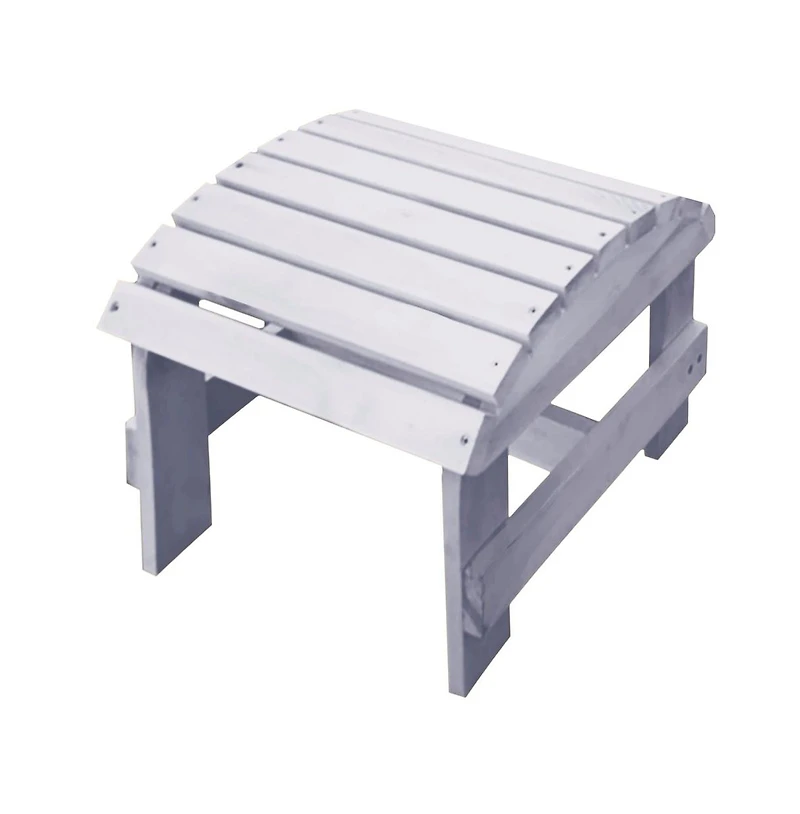 Jiallo White Adirondack Pine Ottoman