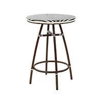 Enitial Star Saginaw Aluminum 3-Piece Patio Dining Table Set in Brown