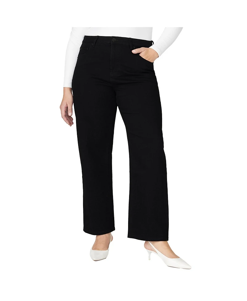 Eloquii Women's Plus The Naomi Comfort Stretch Straight Leg Jean