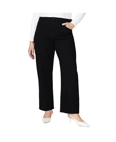 Eloquii Women's Plus The Naomi Comfort Stretch Straight Leg Jean