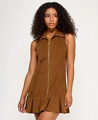 Seni & Cade Juniors' Sleeveless Collared Corduroy Dress