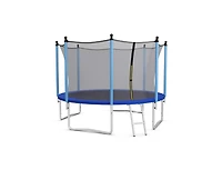 Akiudex Outdoor Trampoline with Safety Enclosure Net Ladder and Spring System