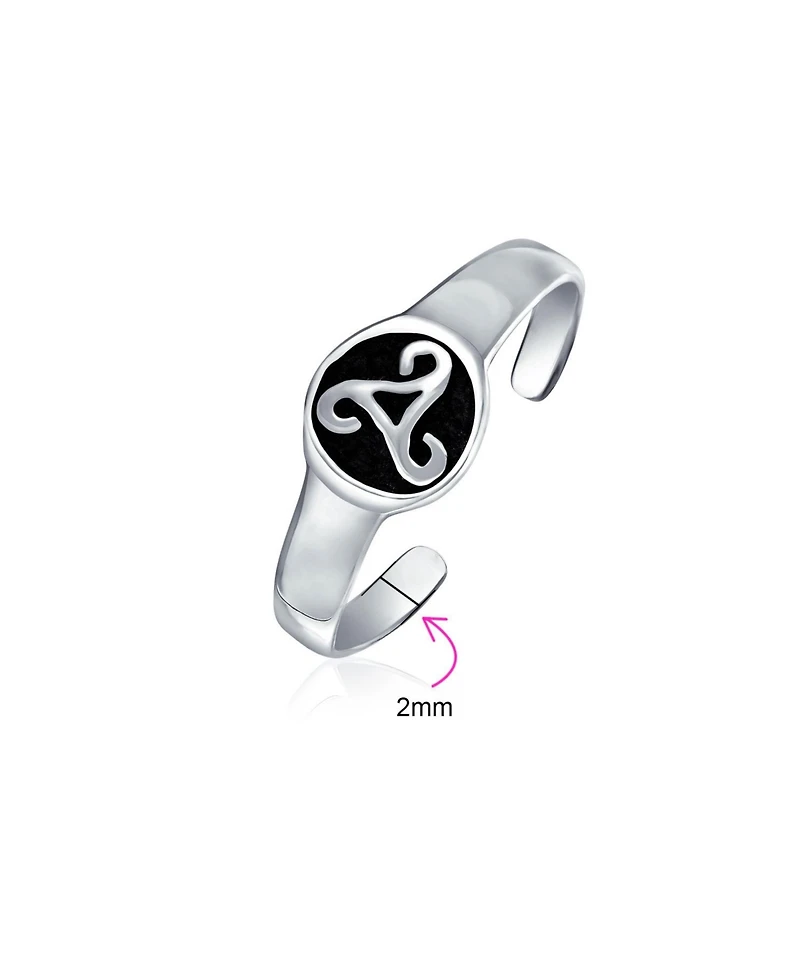 Bling Jewelry Set of 2 Bff Celtic Claddagh Heart & Trinity Knot Midi Toe Ring Sterling Silver