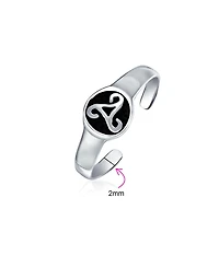 Bling Jewelry Set of 2 Bff Celtic Claddagh Heart & Trinity Knot Midi Toe Ring Sterling Silver