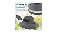 Multijoy Wide Brim Sun Hat, Upf 50+ Uv Protection Waterproof Packable Bucket Hat for Men & Women